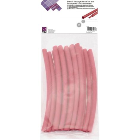 ASSORTIMENT DE GAINES THERMORÉTRACTABLES 3:1 TRU COMPONENTS ROUGE Ø AVANT RETREINT: 6 MM 15 PC(S) (1/3)