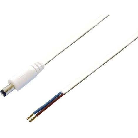 CÂBLE DE RACCORDEMENT BASSE TENSION BKL ELECTRONIC 075191 DC MÂLE - EXTRÉMITÉS DE CÂBLE OUVERTES 5.50 MM 2.10 MM 1 M 1 PC(S) (1/2)
