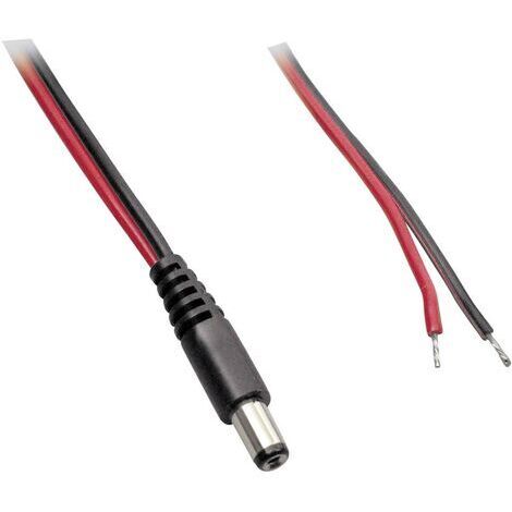 CÂBLE DE RACCORDEMENT BASSE TENSION BKL ELECTRONIC 075100 DC MÂLE - EXTRÉMITÉS DE CÂBLE OUVERTES 5.50 MM 2.10 MM 0.30 M 1 PC(S) (1/3)