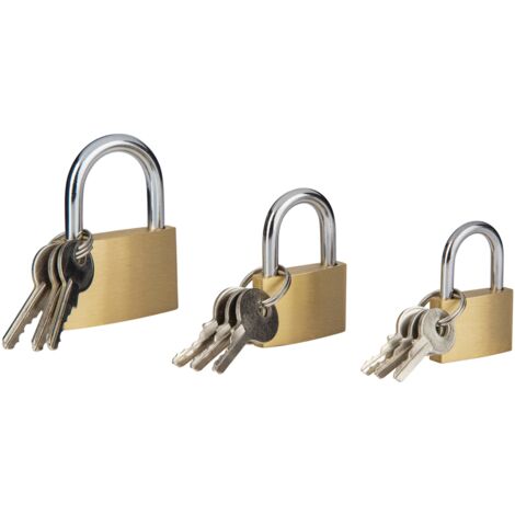 Cadenas GENERIQUE TEC HIT Lot De 3 Cadenas En Laiton - 25 Mm Gainés - 3