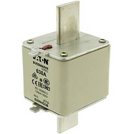 EATON 630NHG3B LOT DE 3 FUSIBLES NH AVEC INDICATEUR DE FUSIBLE MÉCANIQUE TAILLE = 3 630 A 500 V (1/3)