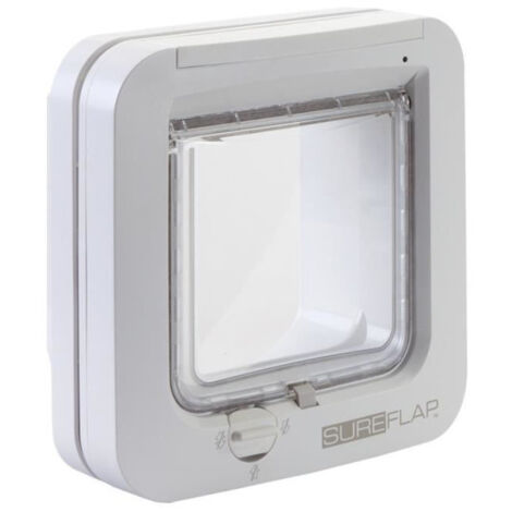 Chatière électronique 21 x 21 cm – Identification par puce – 4 positions SureFlap – Trappe silencieuse et transparente – Installation 3-60 mm – Trixie