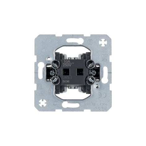 HAGER  MÉCANISME POUSSOIR 1TR À BASCULE 10 A/250 V (1/2)