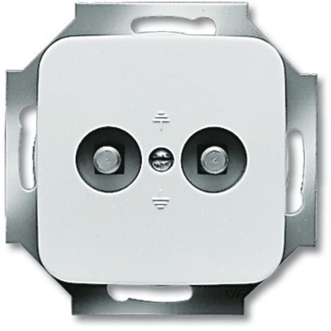 Busch-Jaeger 2508-214 Plaque De Recouvrement, Interrupteur De Contr?le Bipolaire, Blanc Alpin, Reflex SI