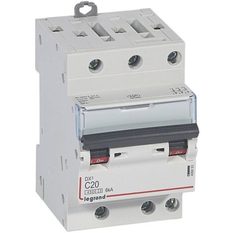 Disjoncteur tripolaire 20A courbe C - Vis/Vis - 406893 - Legrand