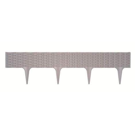 Bordure de gazon Prosperplast Ibra bordure de jardin en plastique 390 cm (78,55 x 18,65 cm pièce) en couleur grise (1/5)
