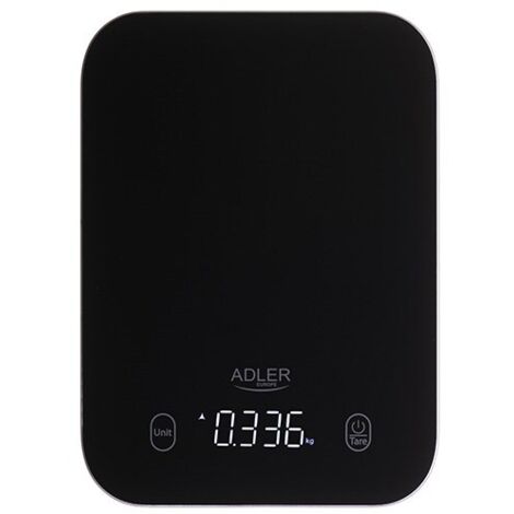 ADLER BALANCE DE CUISINE, PRÉCISION 1 G, ASPECT NOIR ÉLÉGANT AD 3181 BLACK (1/5)