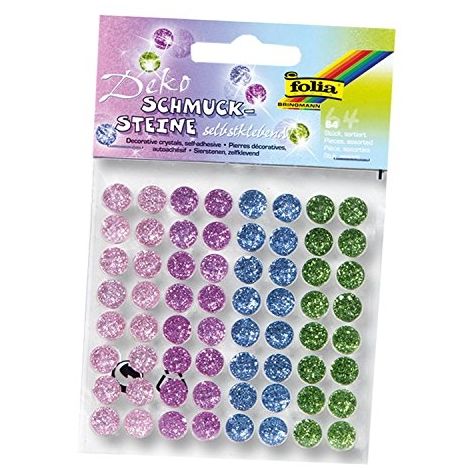 Kit De 6 Pierres Précieuses Auto-Adhésives CraftbuddyUS (Strass) 2 Pouces - Motif Houx/Baies Rouge Et Vert