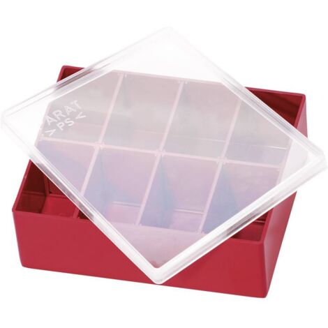 PARAT 900021166 UTILISATION BOL AVEC COUVERCLE POUR PETITES PIÈCES, ROUGE, 110 X 90 X 36 MM (1/2)