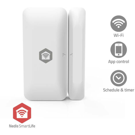CAPTEUR DE PORTE ET FENÊTRE SMARTLIFE ZIGBEE 3.0 ALIMENTÉ PAR PILE ANDROID IOS BLANC NEDIS (1/5)