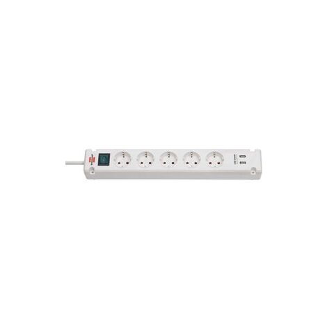 BRENNENSTUHL BREMOUNTA EXTENSION SOCKET 5-WAY 2X USB WHITE 3M H05VV-F 3G1.5