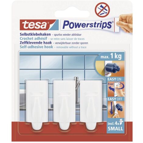 Crochet petit et tendance tesa Powerstrip® tesa 57559-00000-20 blanc 3 pc(s) Y445721 (1/3)