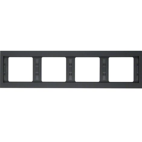 HAGER K1 CADRE 4 POSTES HORIZONTAL ANTHRACITE (1/3)