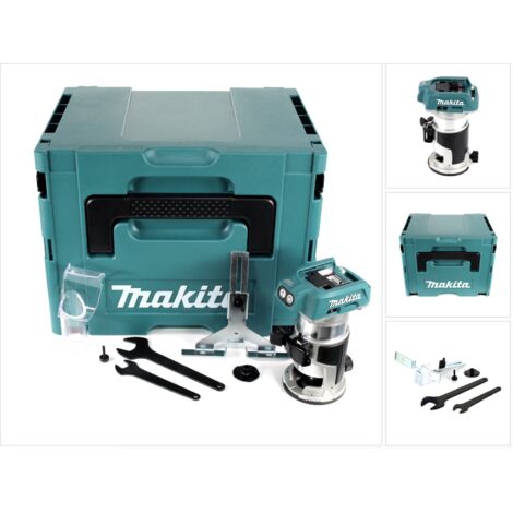Makita – Affleureuse sans fil 18V – Batterie Li-Ion – Design compact pour fraisage précis – Pour bois dur et teck – Coffret MBOX - DRT50ZJ