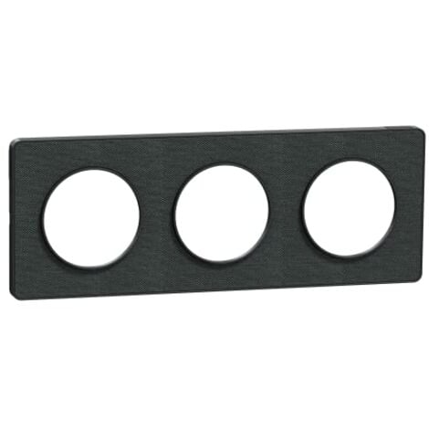 SCHNEIDER ELECTRIC - ODACE TOUCH - PLQ KVADRAT OMBRE/ANT 3 POSTES HORIZ. OU VERT. ENTRAXE 71MM - S540806KB