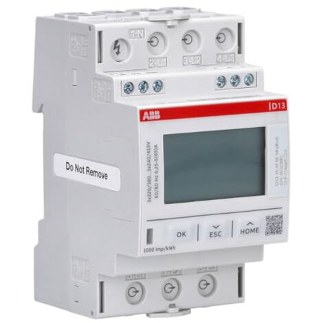 ABB D13 15-M 65 MODBUS COMPTEUR TRIPHASÉ 65A MODBUS RTU MID 1DO+1DI 2CMA241765R1000