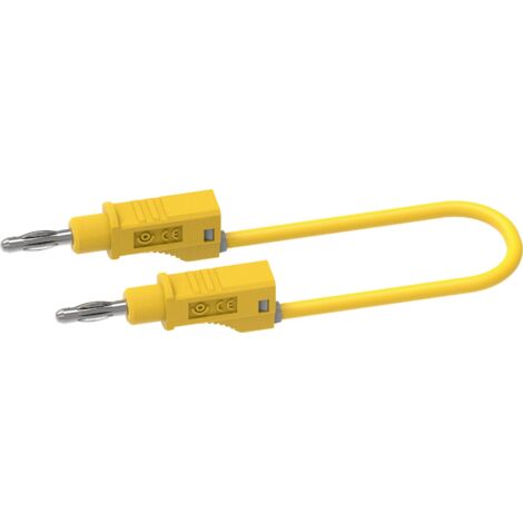 ELECTRO PJP 2112-CD1-50J CORDON DE MESURE ENFICHABLE 4 MM 50 CM JAUNE 1 PC(S) (1/3)