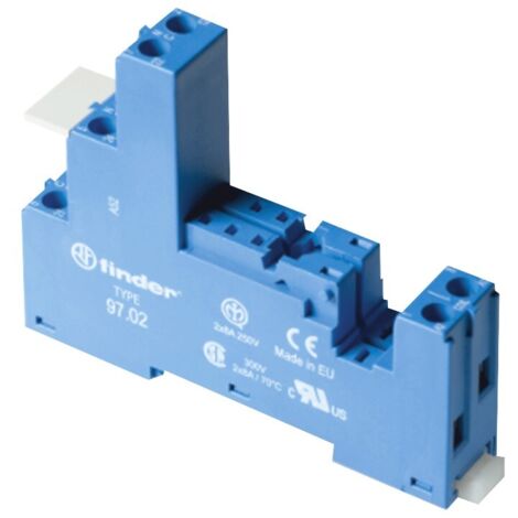 FINDER SÉRIE 97 SOCKET AVEC BORNE À PLATINE BLEU POUR 46.52 SERIE 97 (1/4)