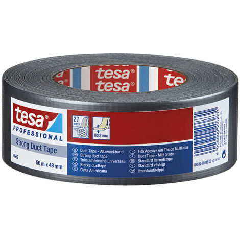 ROULEAUX DE RUBAN ADHÉSIF D'EMBALLAGE, TESA® 4662 RENFORCÉ, NOIR, LOT DE 48. 524003 (1/4)