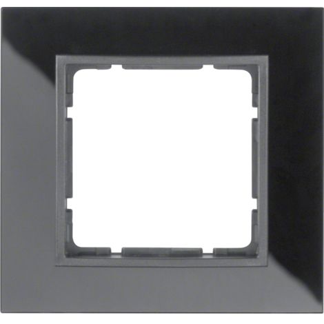 HAGER B7  CADRE 1 POSTE VERRE ANTHRACITE (1/2)
