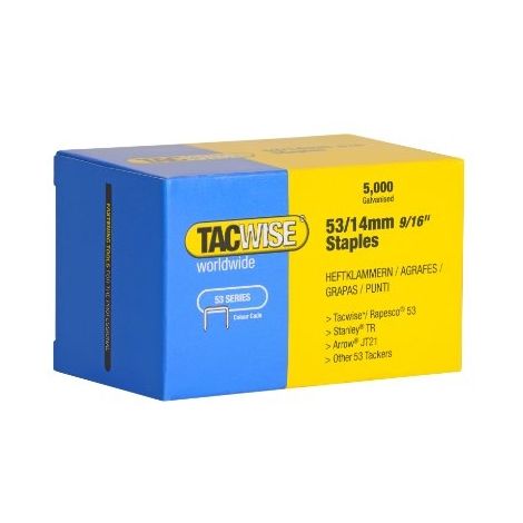 TACWISE 0452 AGRAFES 53 14 MM 5000 PIÈCES