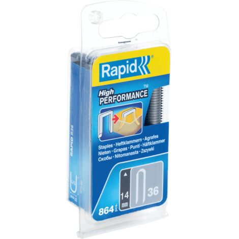 RAPID - Agrafes câbles, diamètre jusqu'à Ø6mm, n°36/14 mm - Blister 864 - Fixation des câbles basse tension 50V - (40109627)