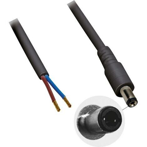 CÂBLE DE RACCORDEMENT BASSE TENSION MÂLE, DROIT BKL ELECTRONIC 075831 075831 Ø EXTÉRIEUR: 5.50 MM Ø INTÉRIEUR: 2.50 MM 1 PC(S) (1/2)