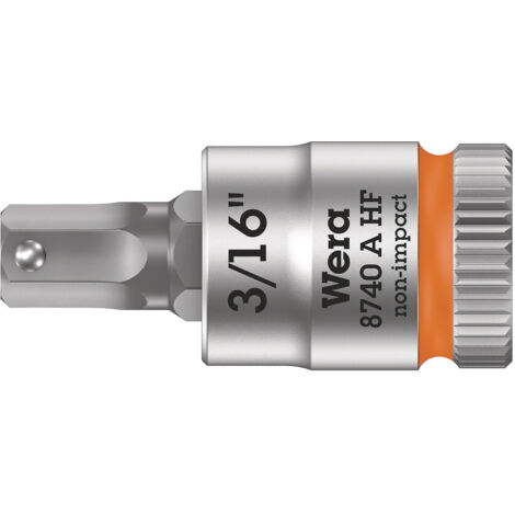 WERA 05003386001 8740 A HF DOUILLE-EMBOUT ZYKLOP, ORANGE VIF, 3/16'' (1/5)