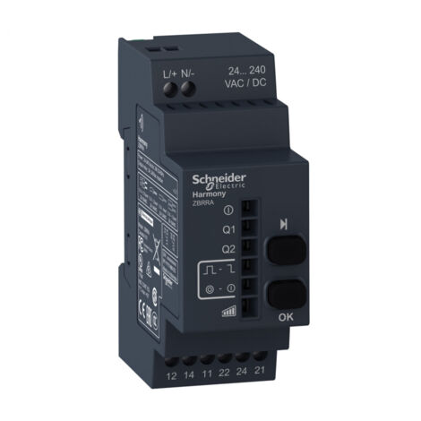 RÉCEPTEUR PROGRAMMABLE 2 SORTIES RELAIS 3 A ALIMENTATION 24 - 240 V AC/DC SCHNEIDER ELECTRIC ZBRRA HARMONY (1/4)