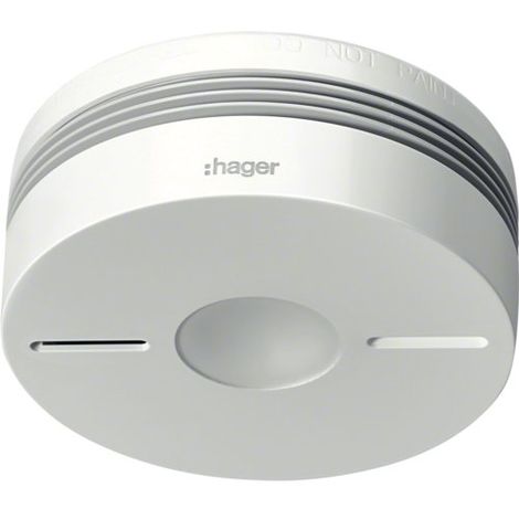 Hager – Détecteur de fumée TG550A – Interconnectable par radio – Alimentation batterie rechargeable – Optique – 10 ans de garantie