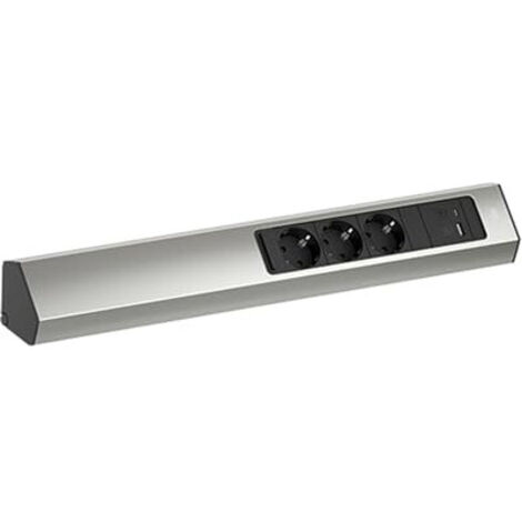 BACHMANN CASIA 2 3XCEE7/3 1XUSB A/C 22W 2,0M AEH ASPECT INOX 932.006 (1/3)