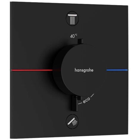 MITIGEUR THERMOSTATIQUE ENCASTRÉ, 2 SORTIES, NOIR MAT HANSGROHE 15572670 (1/5)