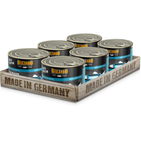 BELCANDO SINGLE PROTEIN BOÎTE [6X200G SAUMON]  NOURRITURE HUMIDE MONOPROTÉIQUE POUR CHIENS  NOURRITURE HUMIDE MONOPROTÉIQUE
