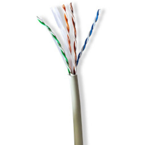 NEDIS RÉSEAU CÂBLE ROULEAU CAT6 ÉCHOUÉ U/UTP CUIVRE NU 305.0 M INTÉRIEUR ROND LSZH GRIS BOÎTE (1/2)