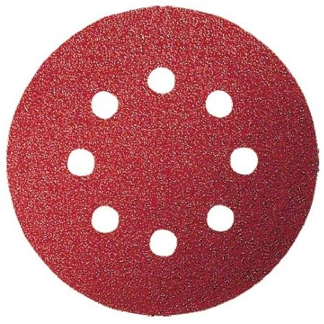 BOSCH 2609256A27 FEUILLES ABRASIVES POUR PONCEUSES EXCENTRIQUES DIAMÈTRE 125 MM 8 TROUS GRAIN 240 LOT DE 5 FEUILLES (1/4)
