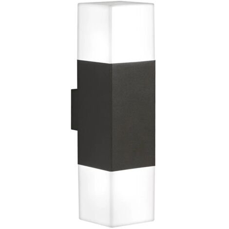 TRIO LEUCHTEN 220060242 APPLIQUE MURALE EXTÉRIEURE LED EN FONTE D'ALUMINIUM AVEC 2 AMPOULE E14 4 W ANTHRACITE 33 CM (1/4)