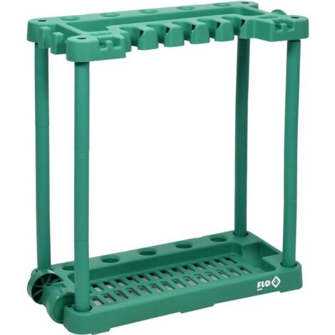 Flo Tuingereedschapsrek - 84 x 74 x 35 cm - Kunststof - Groen -- Max. 45 kg (1/5)