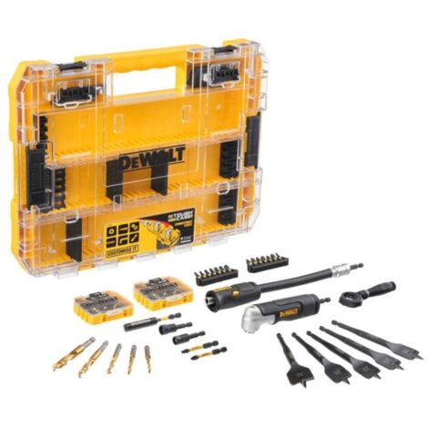 Dewalt – Coffret multi-outils 85 embouts de tournevis avec tête angulaire – Pour visser dans espaces confinés – Compatible avec vis à tête hexagonale (1/4)