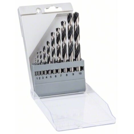 BOSCH 2608577348 Foret hélicoïdal pour métal HSS Set PointTeQ, DIN 338, 10 pièces, 0 W, 0 V