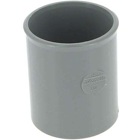 Nicoll – Manchon à butée PVC femelle-femelle Ø50 – Raccord d'évacuation lisse – Assemblage fiable sans impuretés – Longueur 70mm, Largeur 60mm