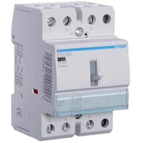 Contacteur Jour-Nuit 40A 3F 230V HAGER ETC340 (1/5)