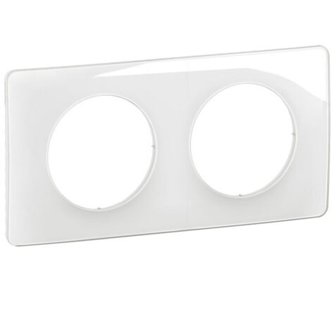 Legrand – Plaque de finition 2 postes blanc émaillé CP0002 – Thermoplastique laqué – Installation horizontale/verticale – IP20 IK04