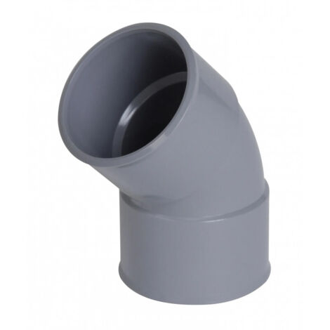 Nicoll – Coude 45° PVC évacuation femelle-femelle Ø32 mm – Raccord lisse pour tubes PVC – Soudures robustes – Certification ISO9001