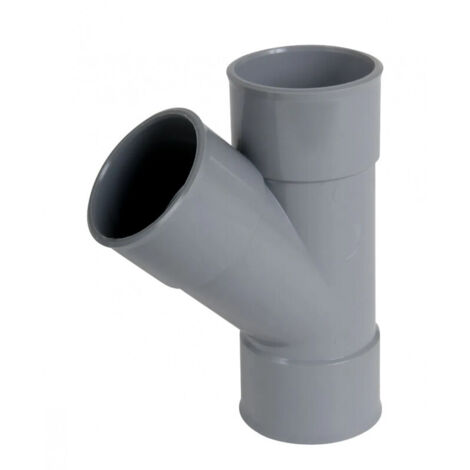 culotte pvc - femelle / femelle - 45 degrés - diamètre 50 mm - nicoll ubj144