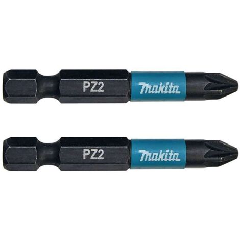 Makita – Embout de vissage PZ2 50mm – 2 pièces – Revêtement noir anti-rouille – B63753