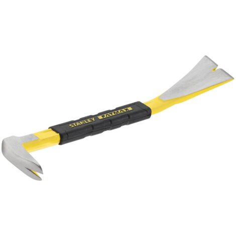 Stanley – Arrache-clous 25 cm FMHT155009 – Acier au carbone forgé – Griffes polies pour enfoncement facile – Peinture jaune pour visibilité accrue