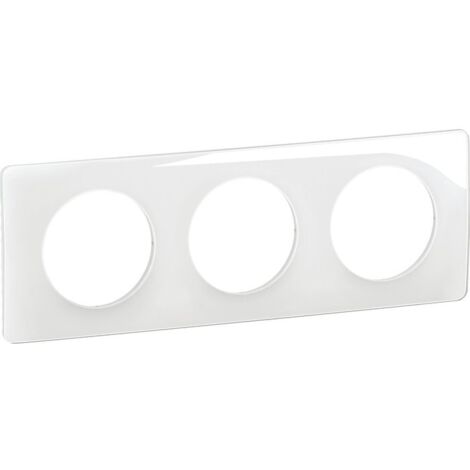 PLAQUE 3 POSTES BLANC EMAILLE LEGRAND CP0003