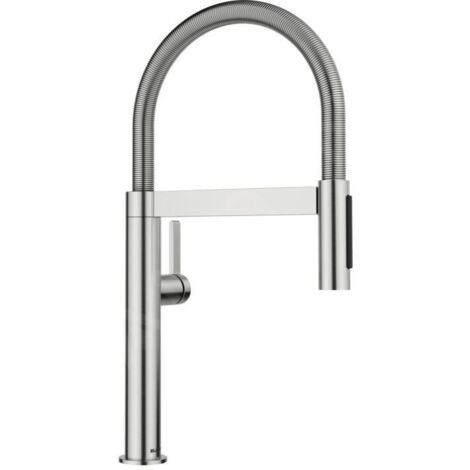 Blanco – Mitigeur de cuisine avec bras flexible et douchette – Acier PVD – Hauteur 441mm, longueur 205mm – 527467