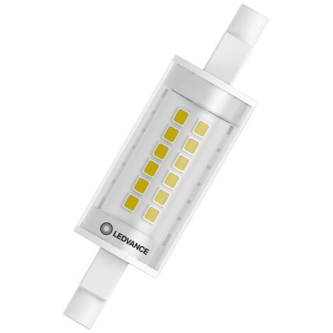 LEDVANCE SLIM LINE LED R7S 78 MM TRANSPARENT 7 W 806 LM - 827 EXTRA BLANC CHAUD REMPLACEMENT POUR 60 W 4099854267635 (1/3)