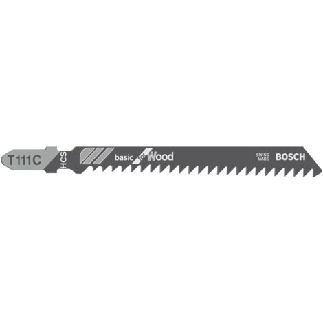 BOSCH 2608630808 LAME DE SCIE SAUTEUSE T 111 C HCS 3 PIÈCES